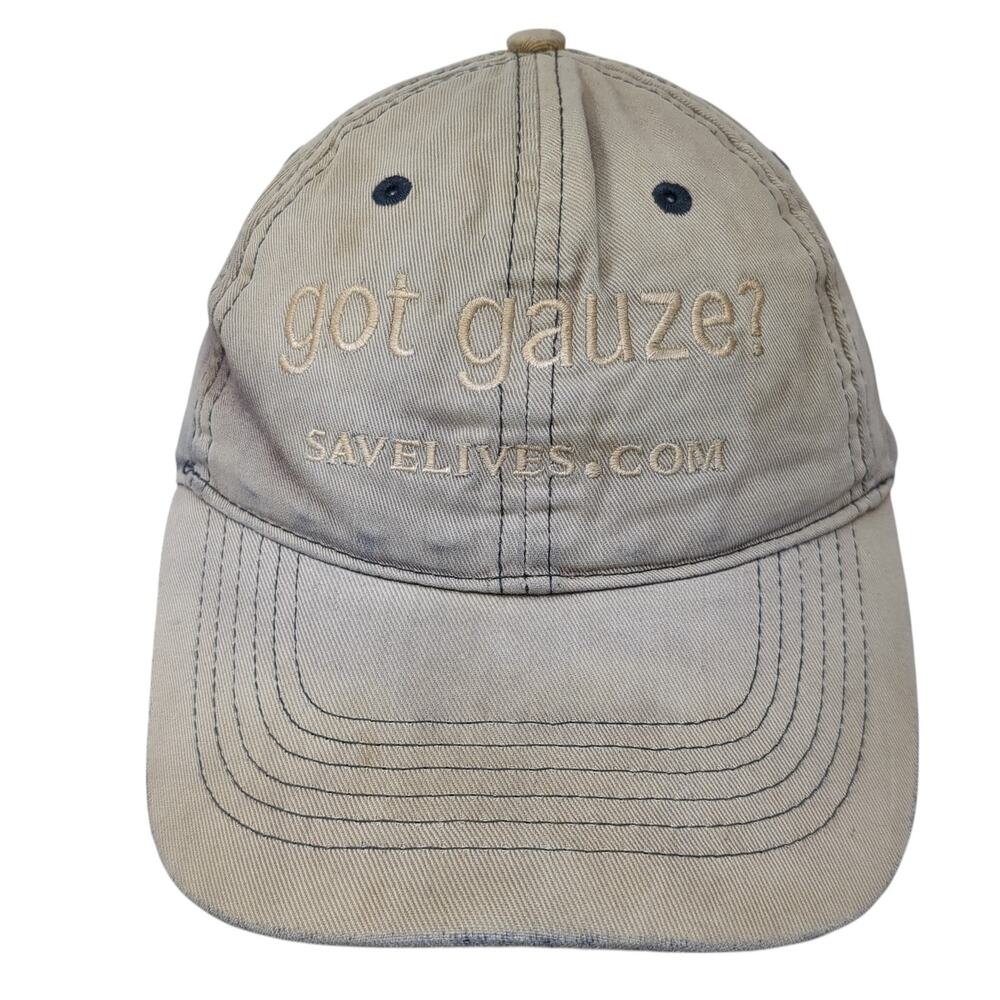 Got Gauze? Save Lives Strapback Baseball Cap Brown One Size AMC Deluxe Headwear
